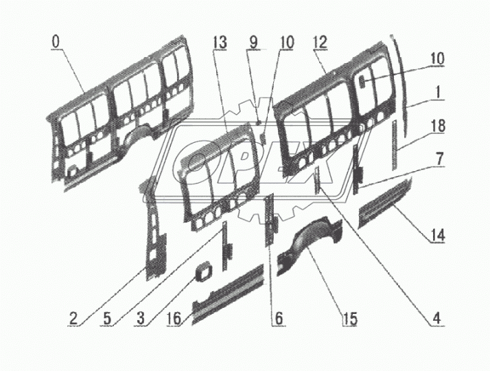3221-5401263 Надставка внутренней панели боковины левая ГАЗ